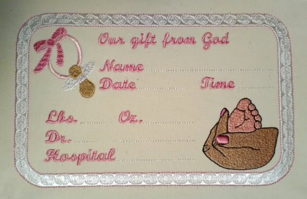 Our gift From God Birth Certificate