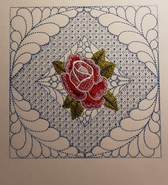 Centered Rose 8 x 8