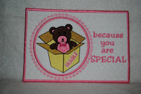 Teddy Bear Fragile Package Card  5 x 7