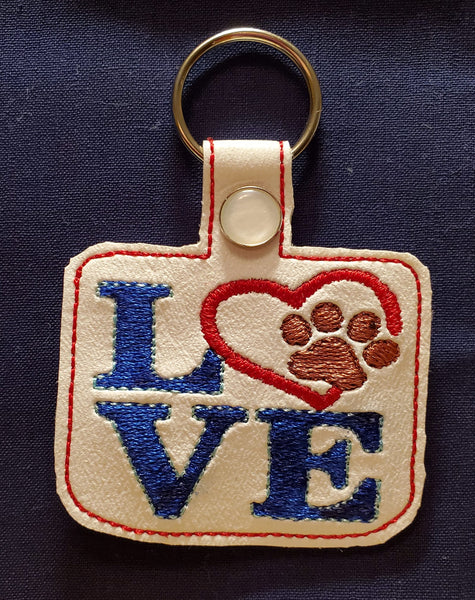 Dog Love Key Fob
