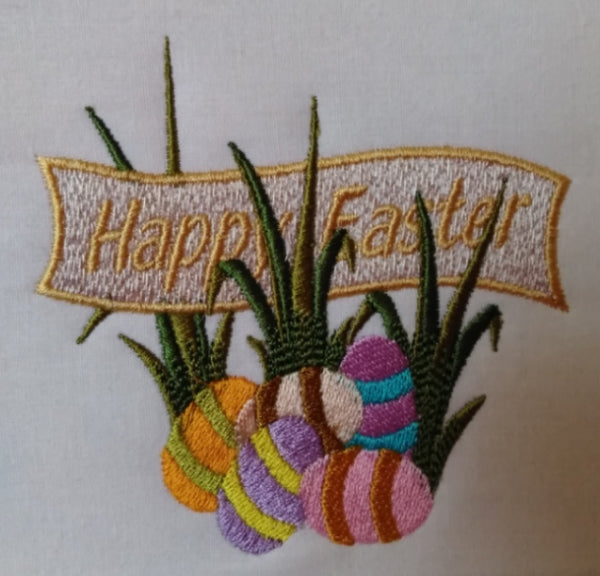 Happy Easter Banner with Eggs 5 x 5