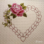 Heart Rose Design 8 x 8