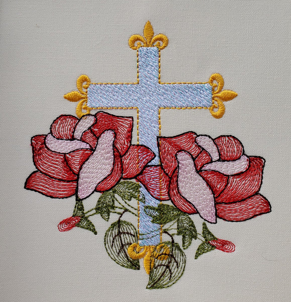 Roses and Cross Small