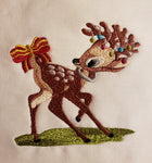 Christmas Deer with Ribbon 5 x 5