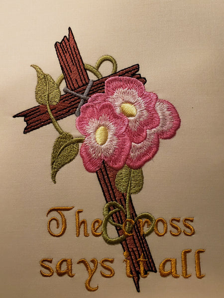 The cross says it all 3.5 x 4.5